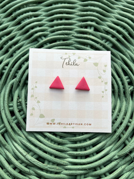 Polymer Clay| Triangle studs