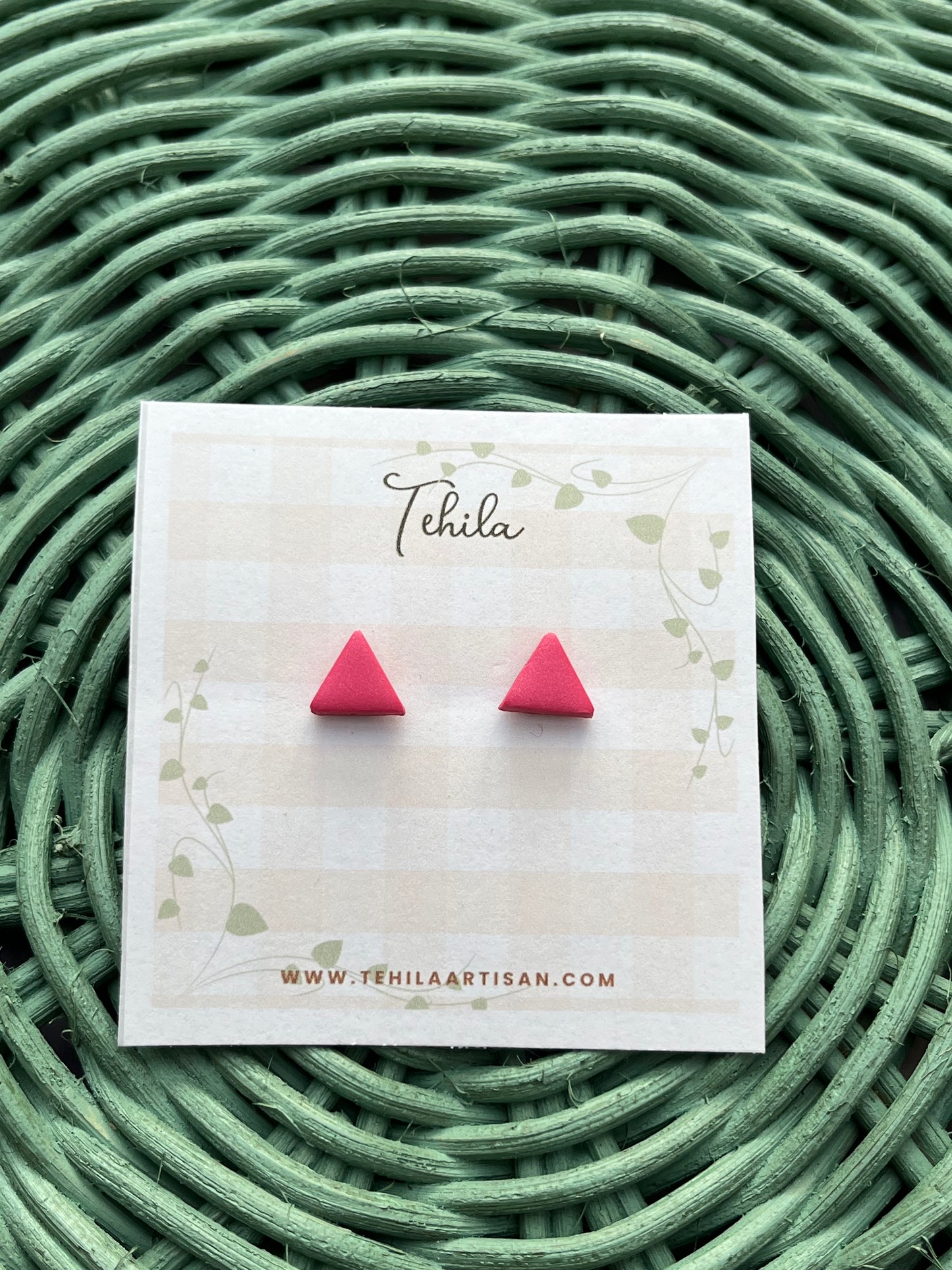 Polymer Clay| Triangle studs