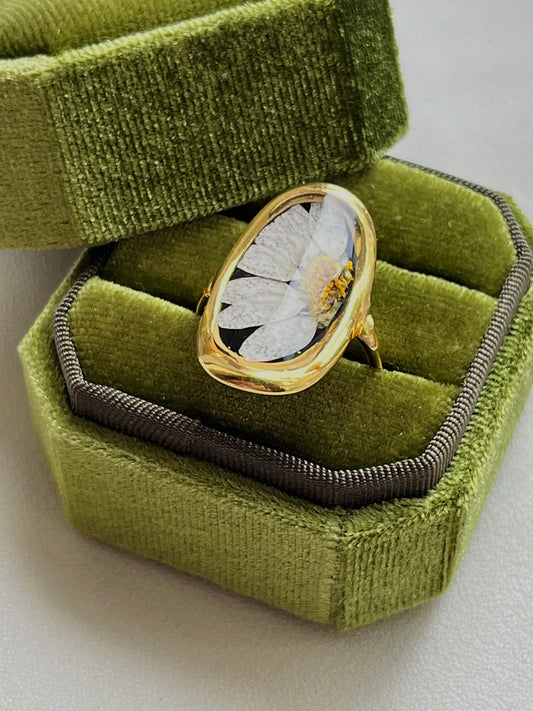 Pressed Flower | Adjustable Ring