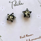 Pressed Flower Star Studs