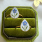 Pressed Flowers | Stainless Steel | Teardrop Ring | Adjustable