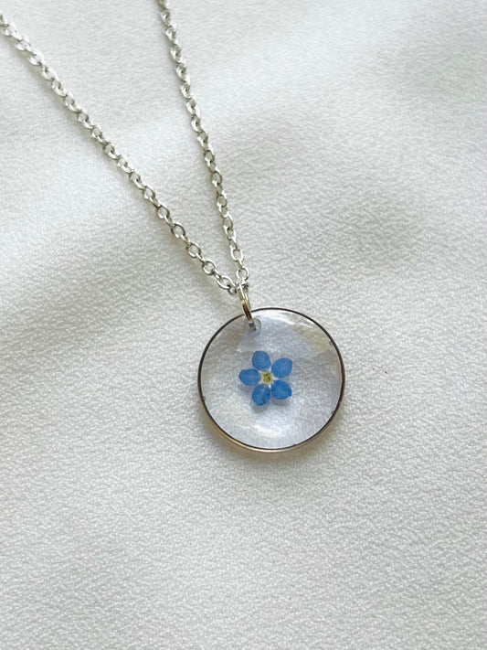 Pressed Flowers | Forget Me Not | Necklace