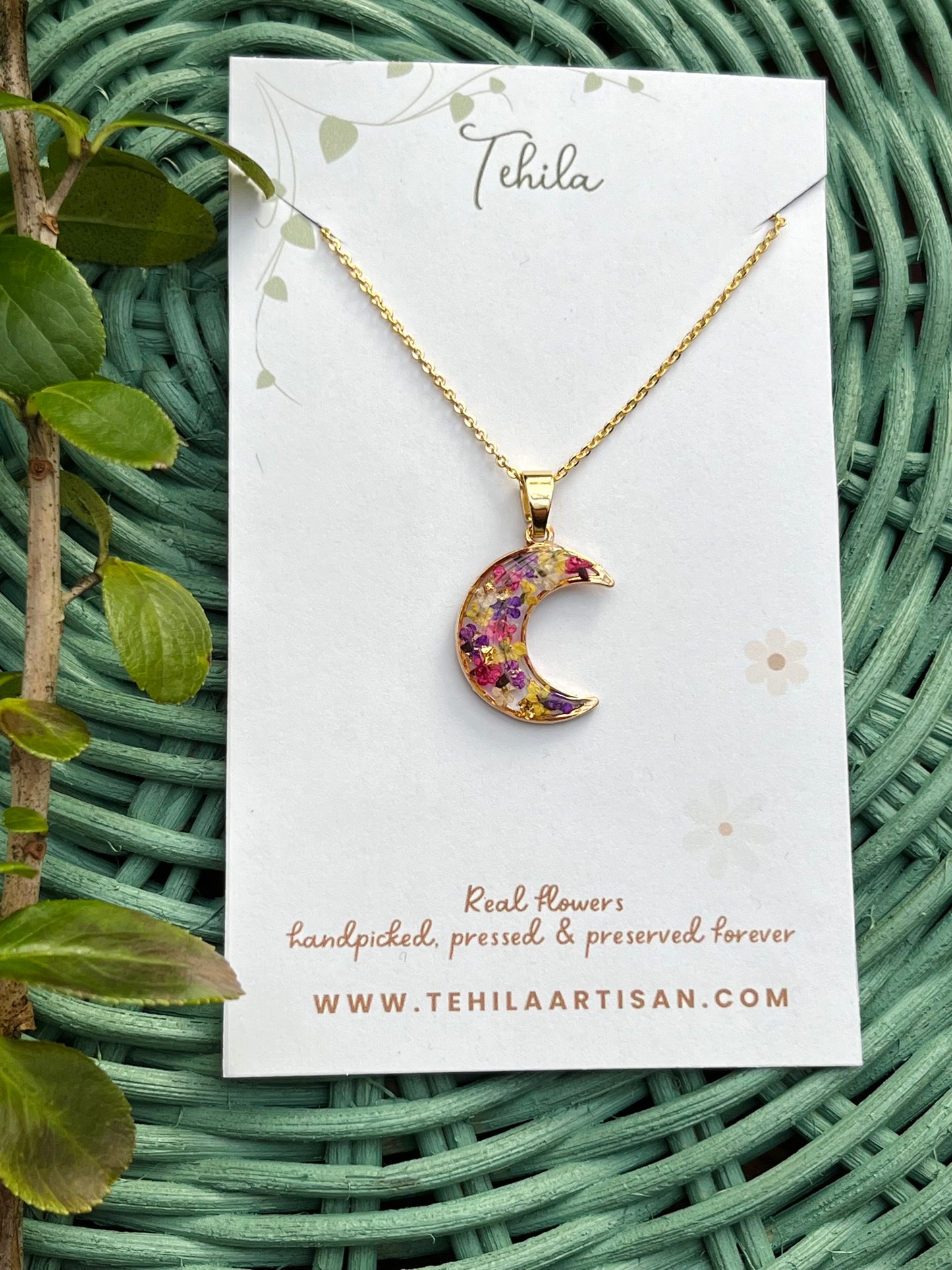 Pressed Flower Necklace