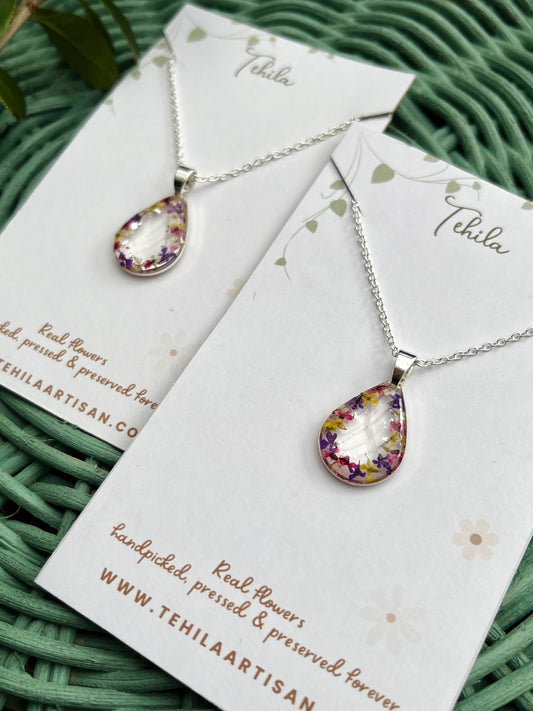 Pressed Flower Necklace