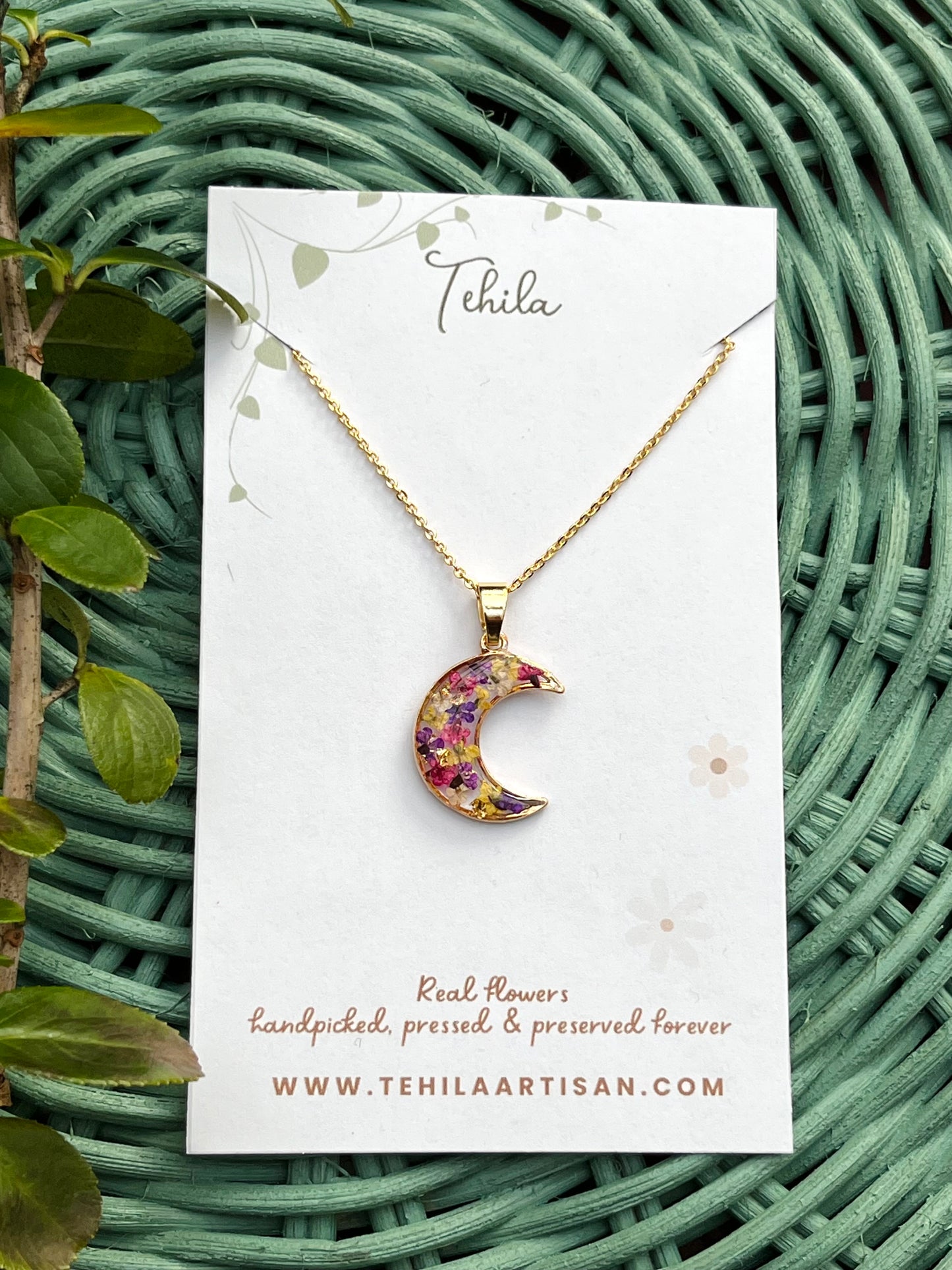 Pressed Flower Necklace