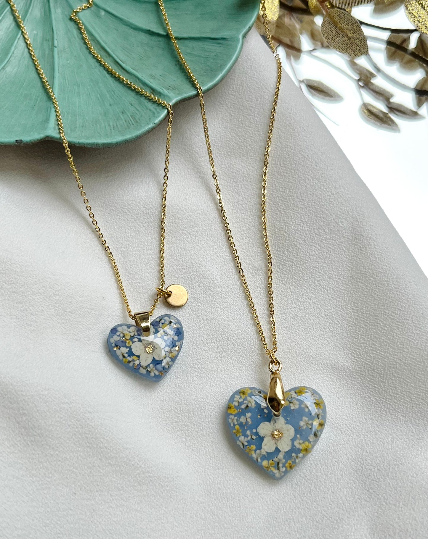 Pressed Flower Necklace | Love Heart