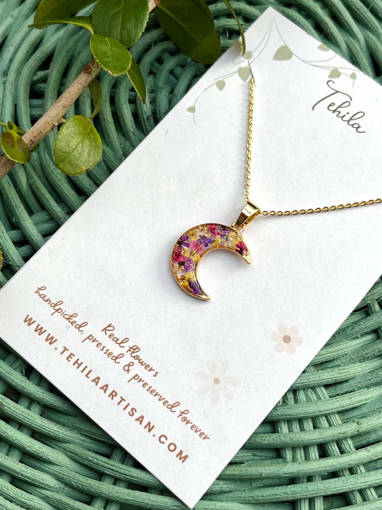 Pressed Flower Necklace