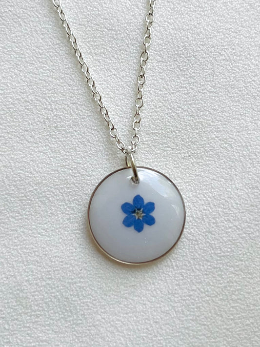 Pressed Flowers | Forget Me Not | Necklace