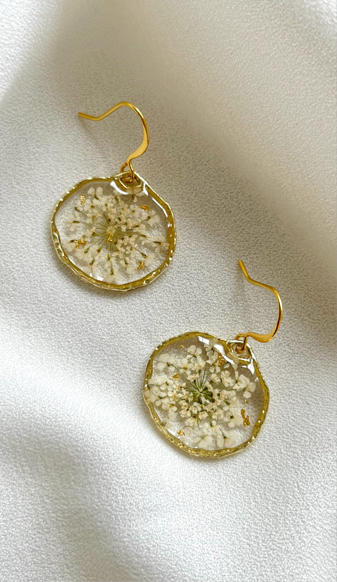 Anne’s Lace | Pressed Flower Earrings