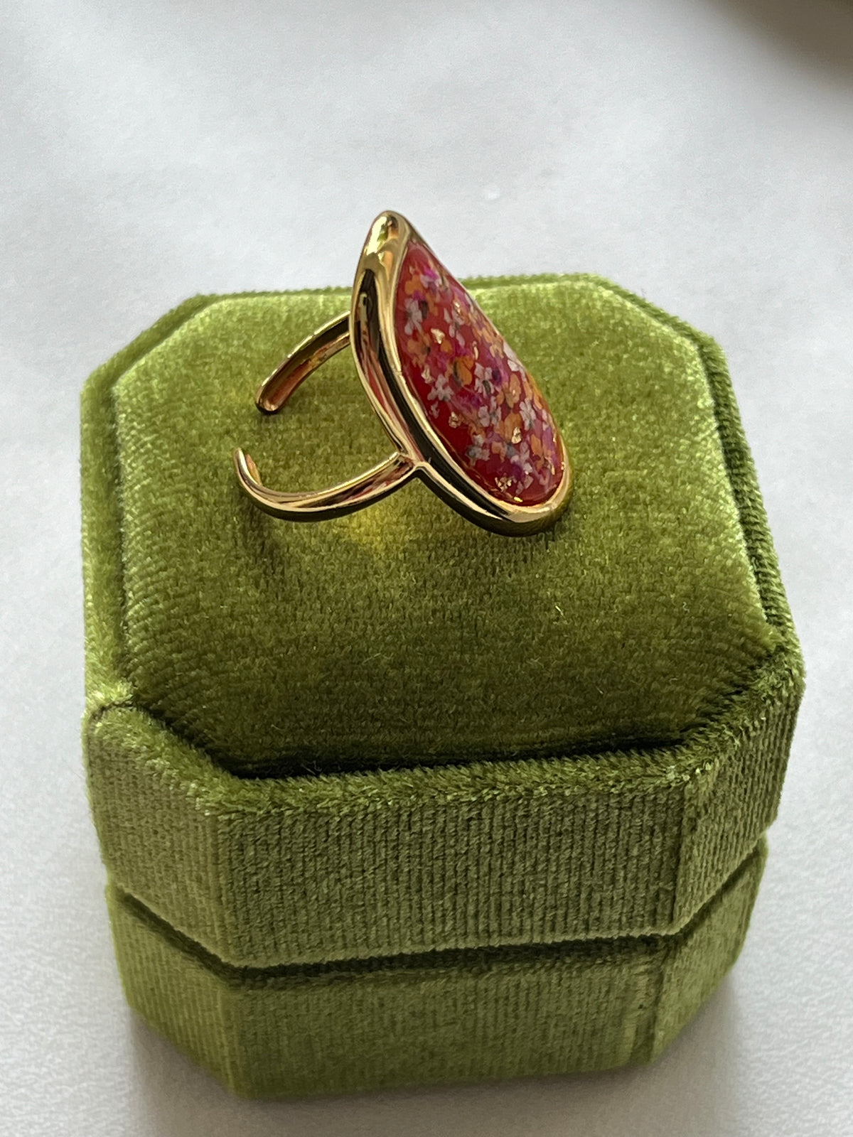 Pressed Flower | Adjustable Ring