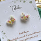 Pressed Flower Butterfly Studs
