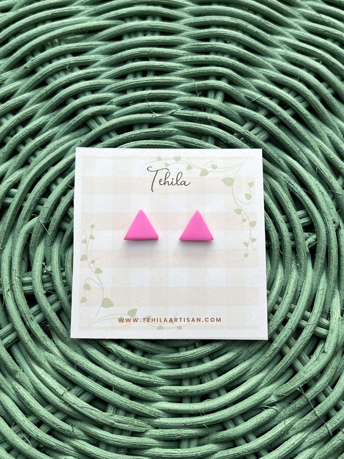 Polymer Clay| Triangle studs