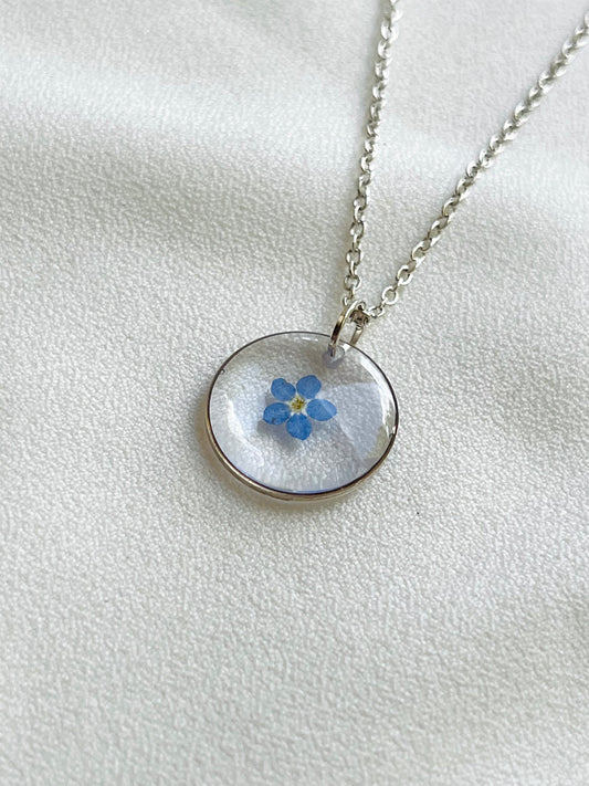 Pressed Flowers | Forget Me Not | Necklace