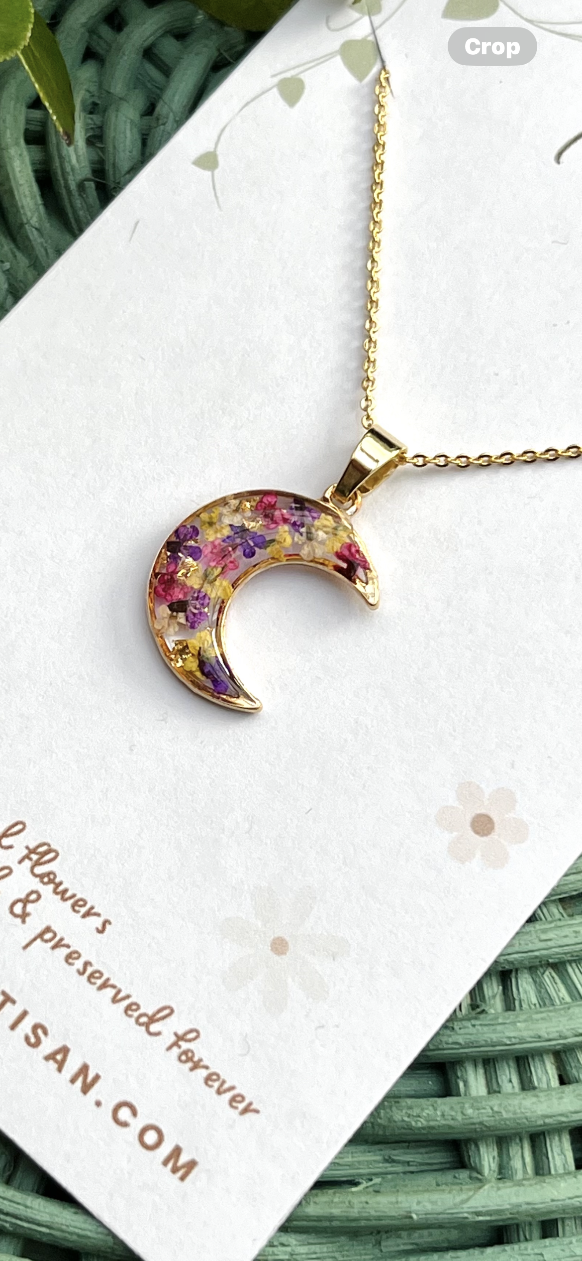 Pressed Flower Necklace