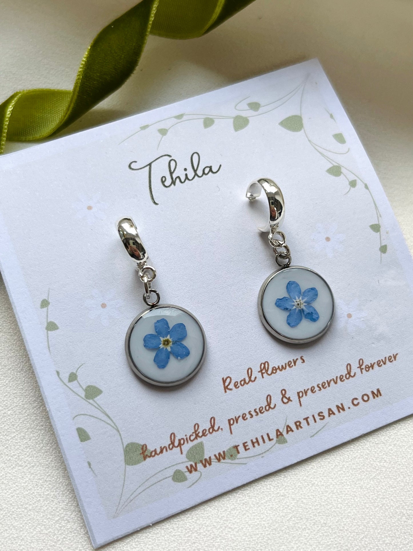 Pressed Flower Earrings