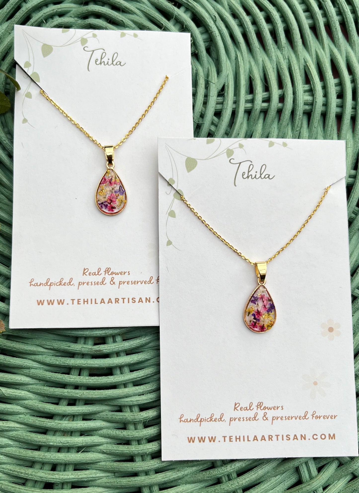 Pressed Flower Necklace