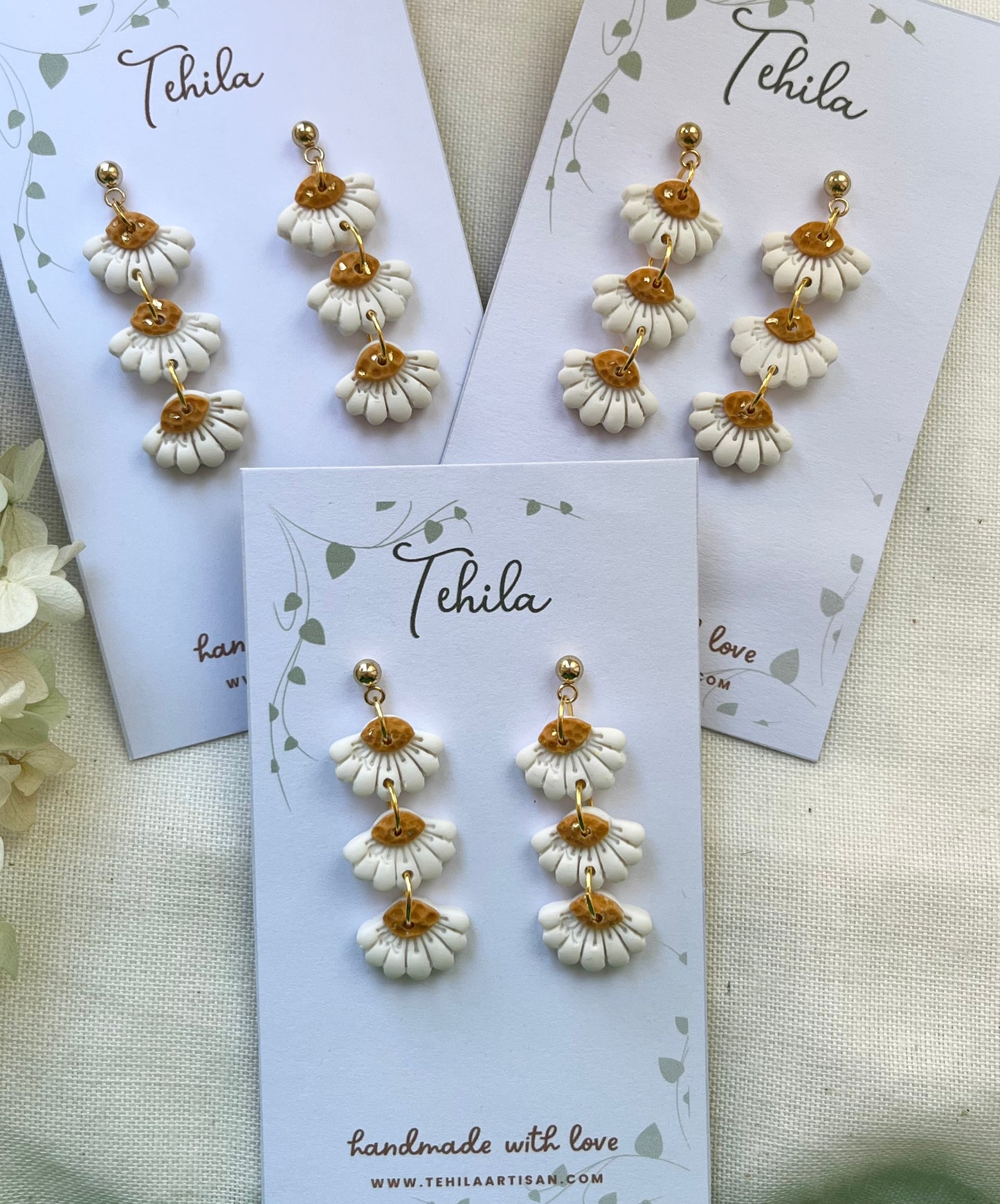 Polymer Clay | Daisy Dangle Earrings