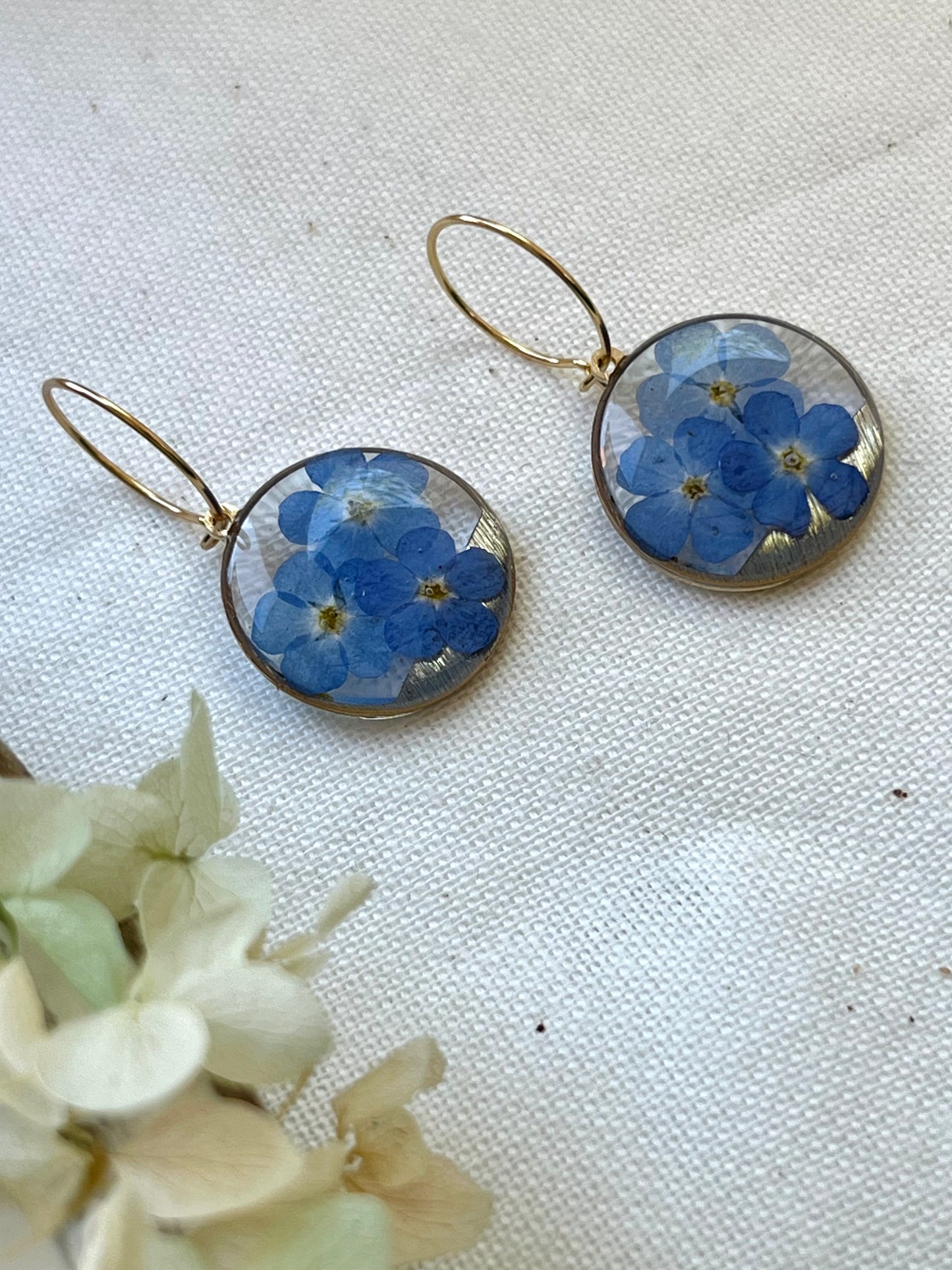 Pressed Flowers | Earrings | Forget-me-not