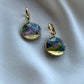 Geode & Pearls Collection |Polymer Clay Earrings