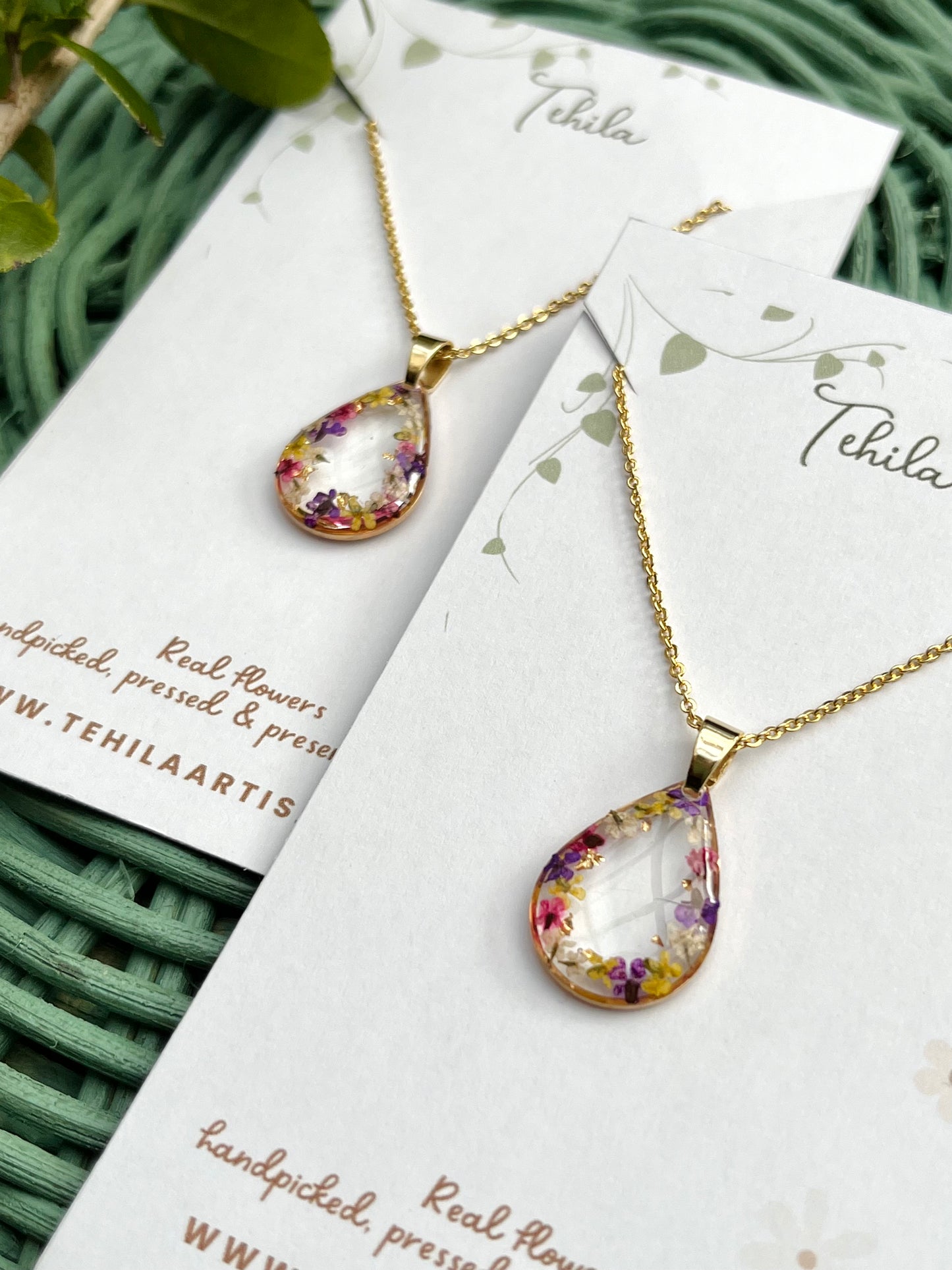 Pressed Flower Necklace
