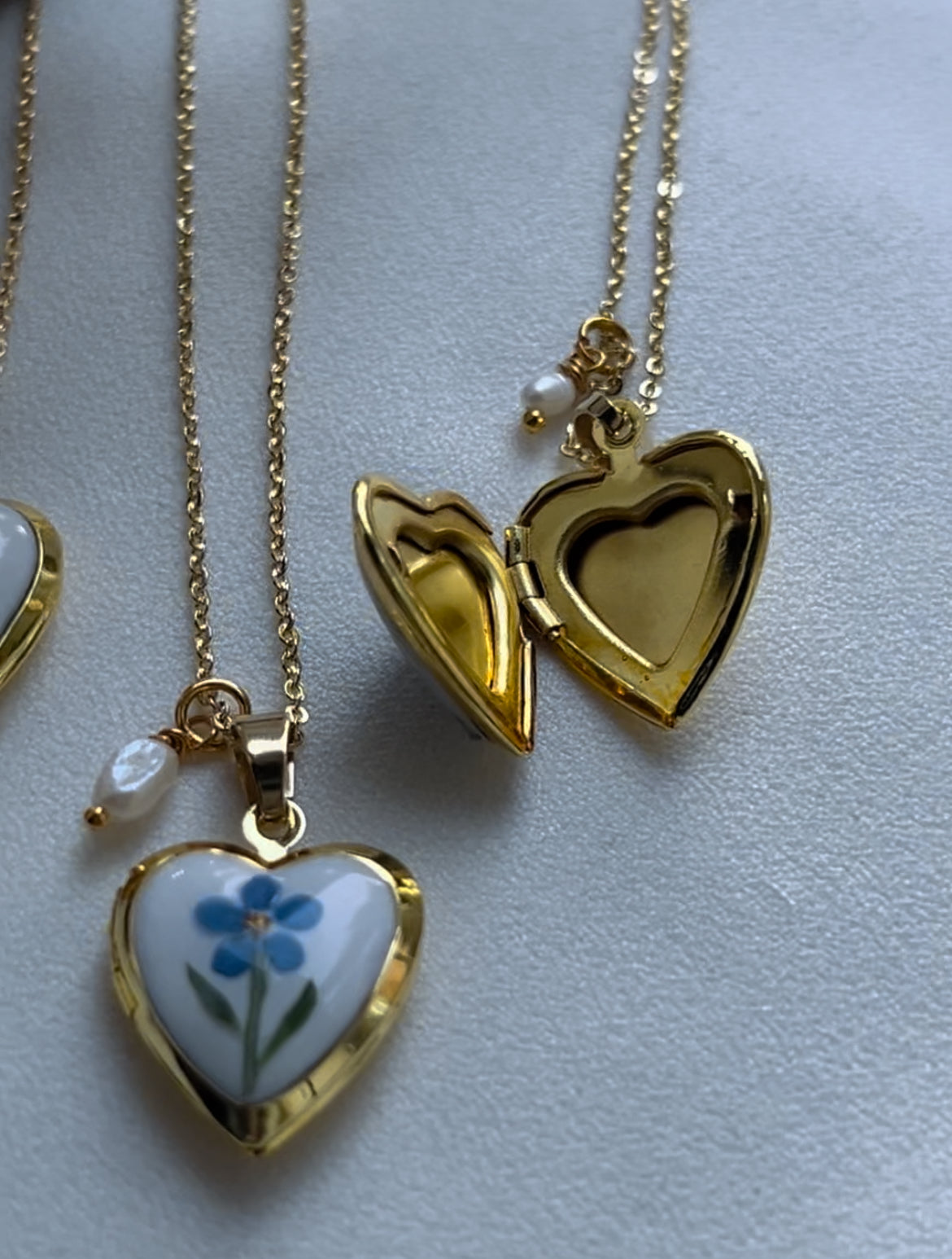 Pressed Flowers | Forget me Not | Locket Necklace