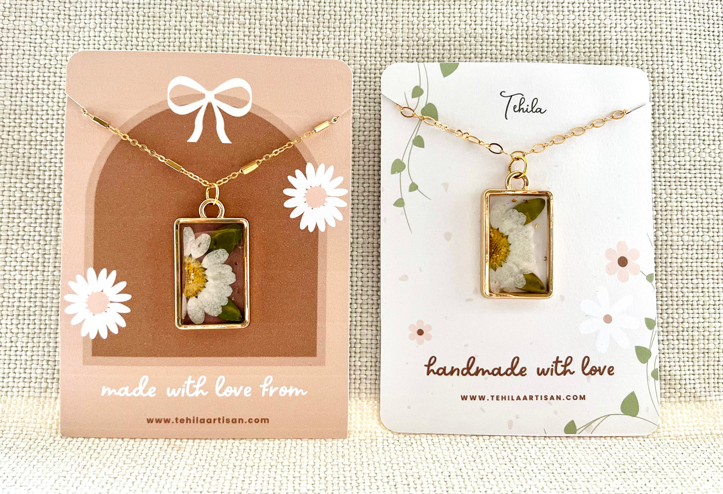 Daisy Necklace | Real Pressed Flowers