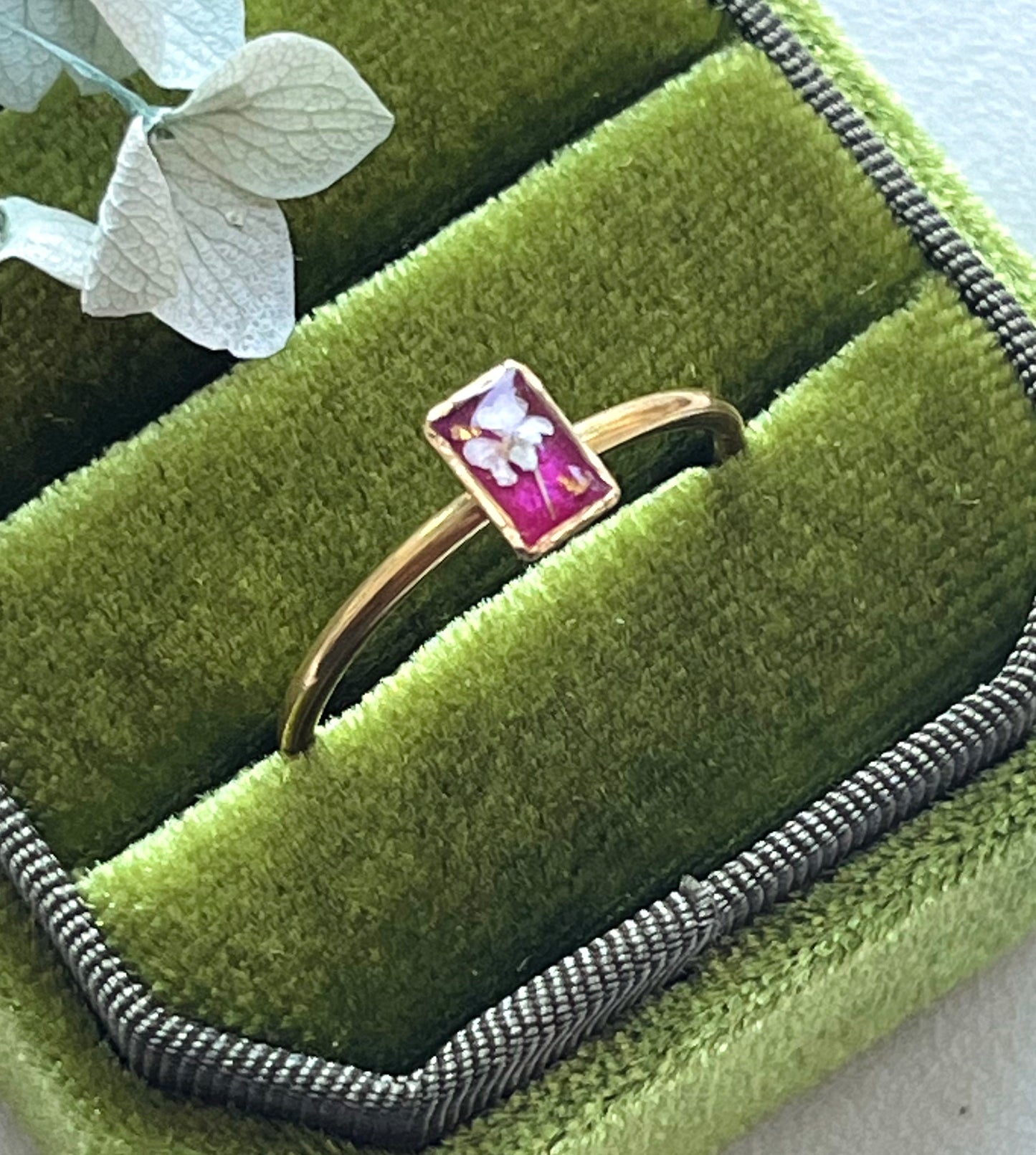 Pressed Flowers | Stainless Steel | Adjustable