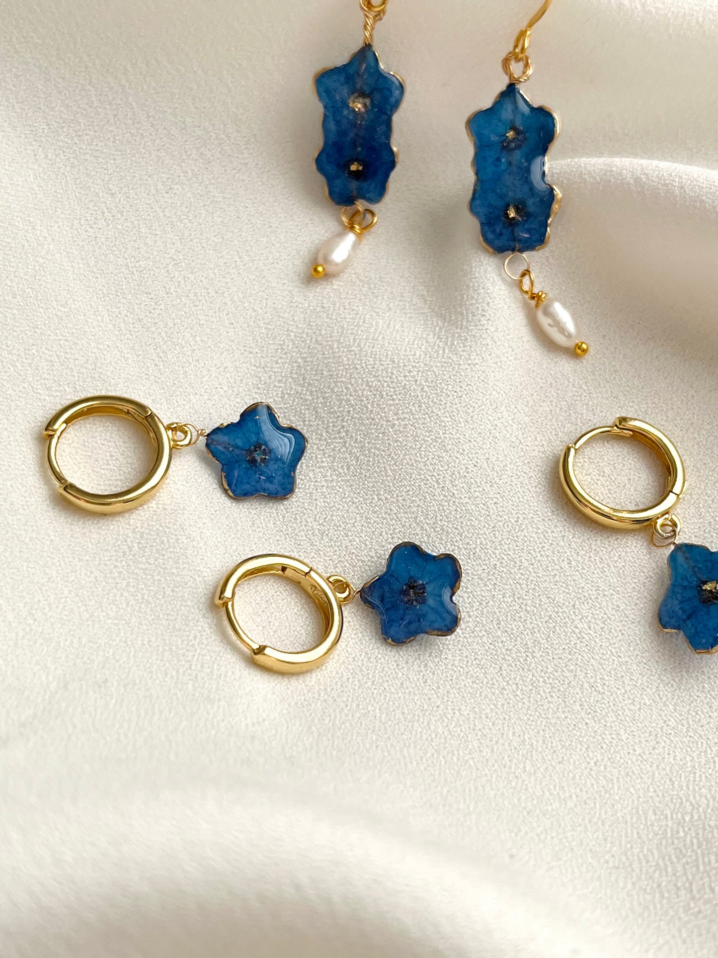 Forget-Me-Not Collection | Pressed Flower Earrings