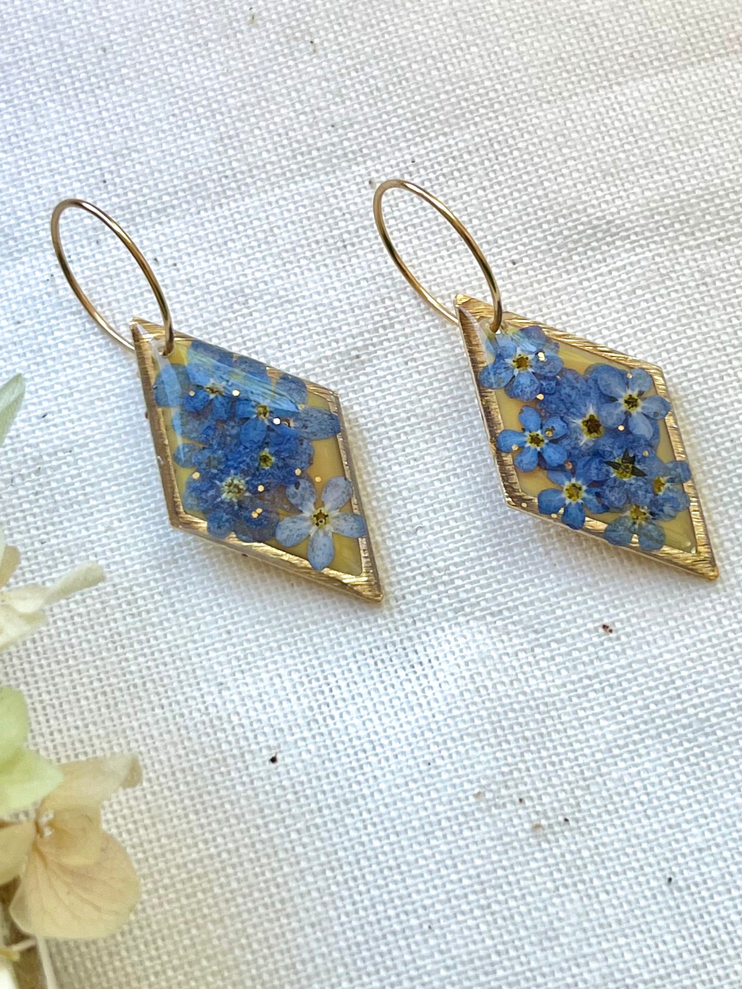 Pressed Flowers | Earrings | Forget-me-not