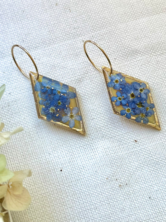 Pressed Flowers | Earrings | Forget-me-not