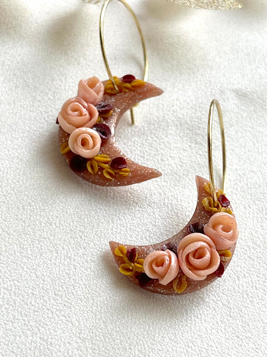 Polymer Clay | Crescent Moon | Earrings