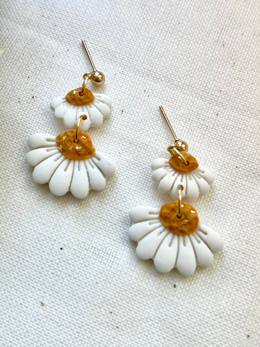 Polymer Clay | Daisy Dangle Earrings