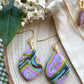 Geode & Pearls Collection |Polymer Clay Earrings