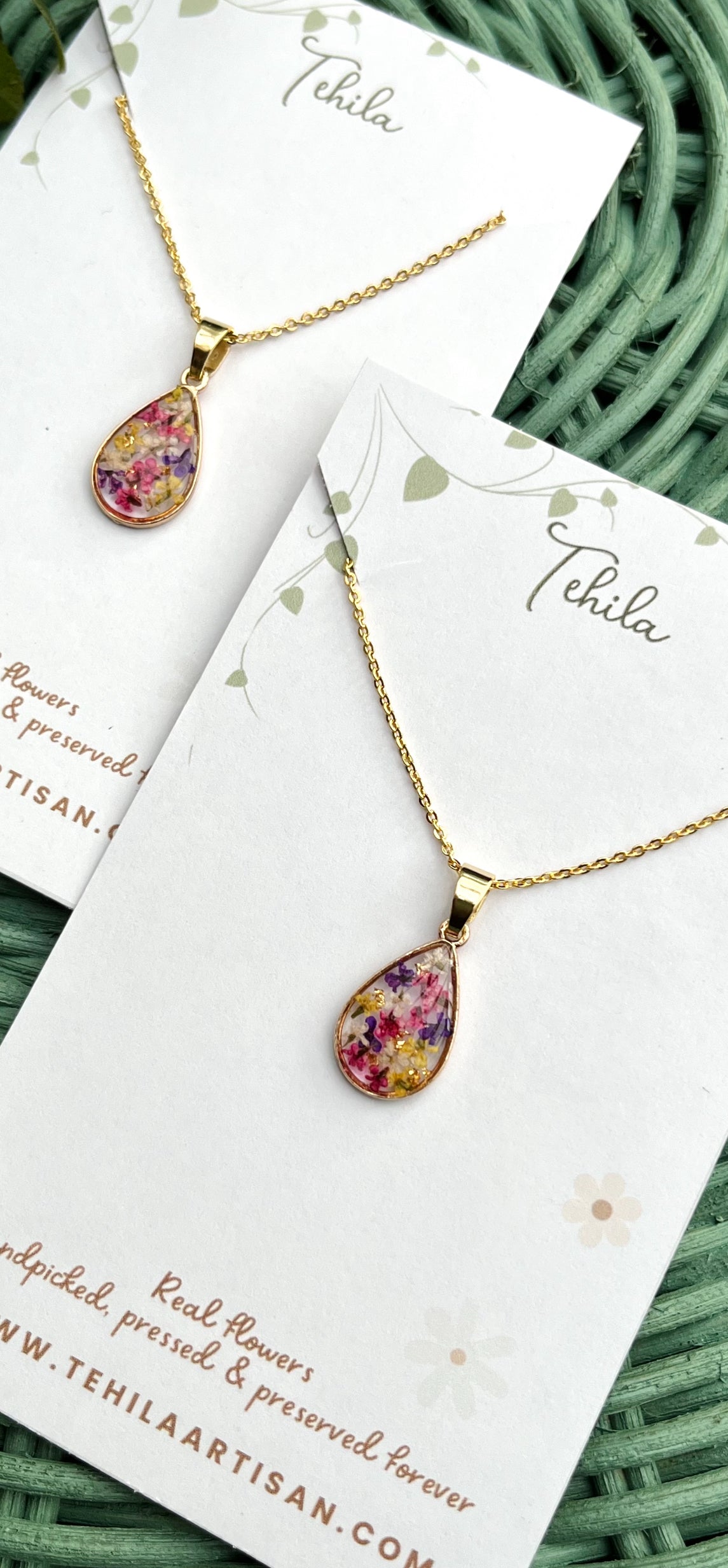 Pressed Flower Necklace