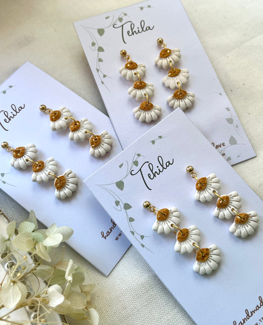Polymer Clay | Daisy Dangle Earrings