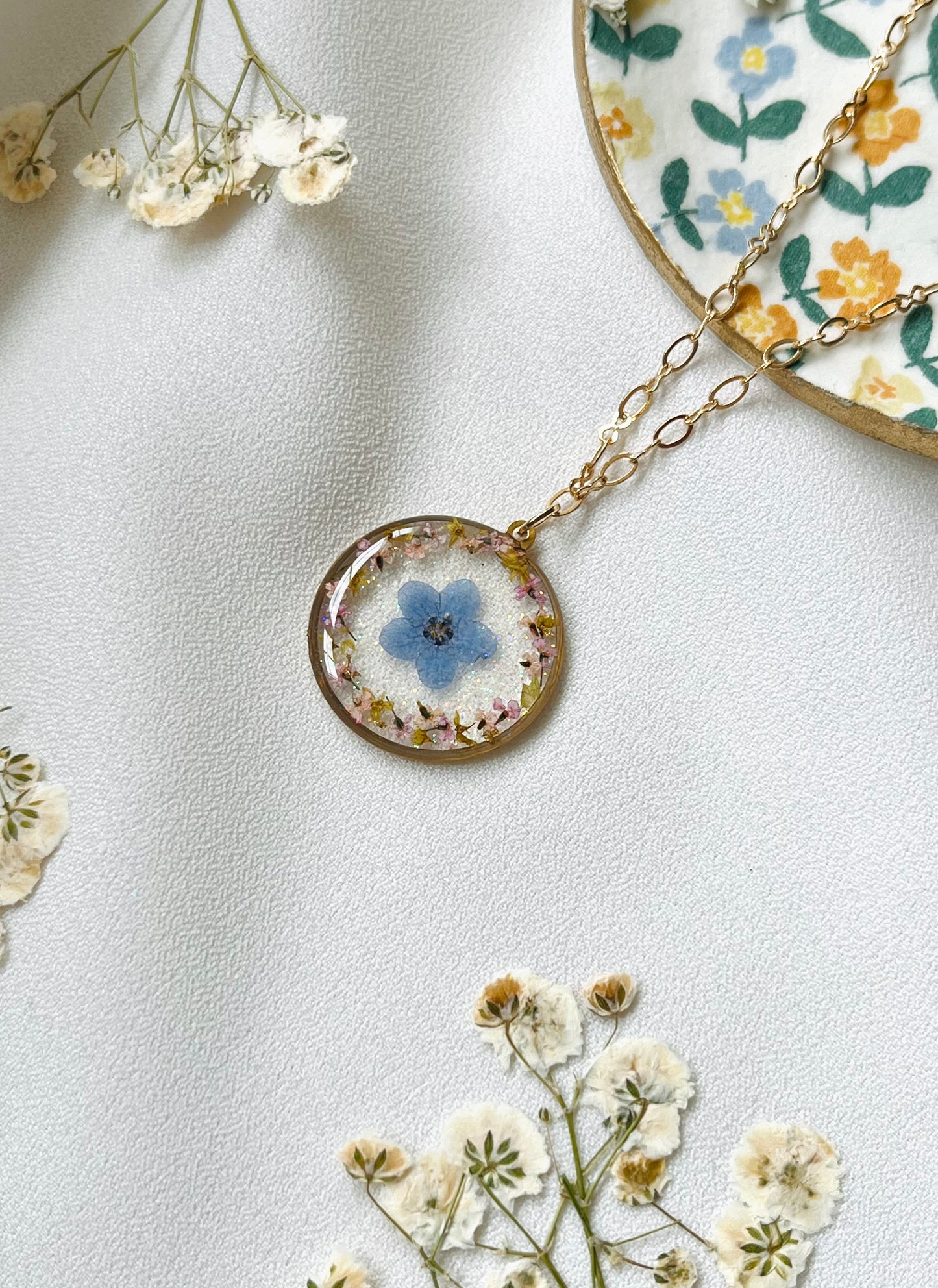 Forget-Me-Not Necklace | Pressed Flowers