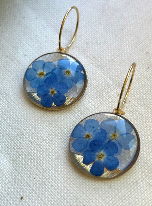 Pressed Flowers | Earrings | Forget-me-not