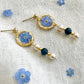 Pressed Flowers | Dangle Earrings | Forget-me-not