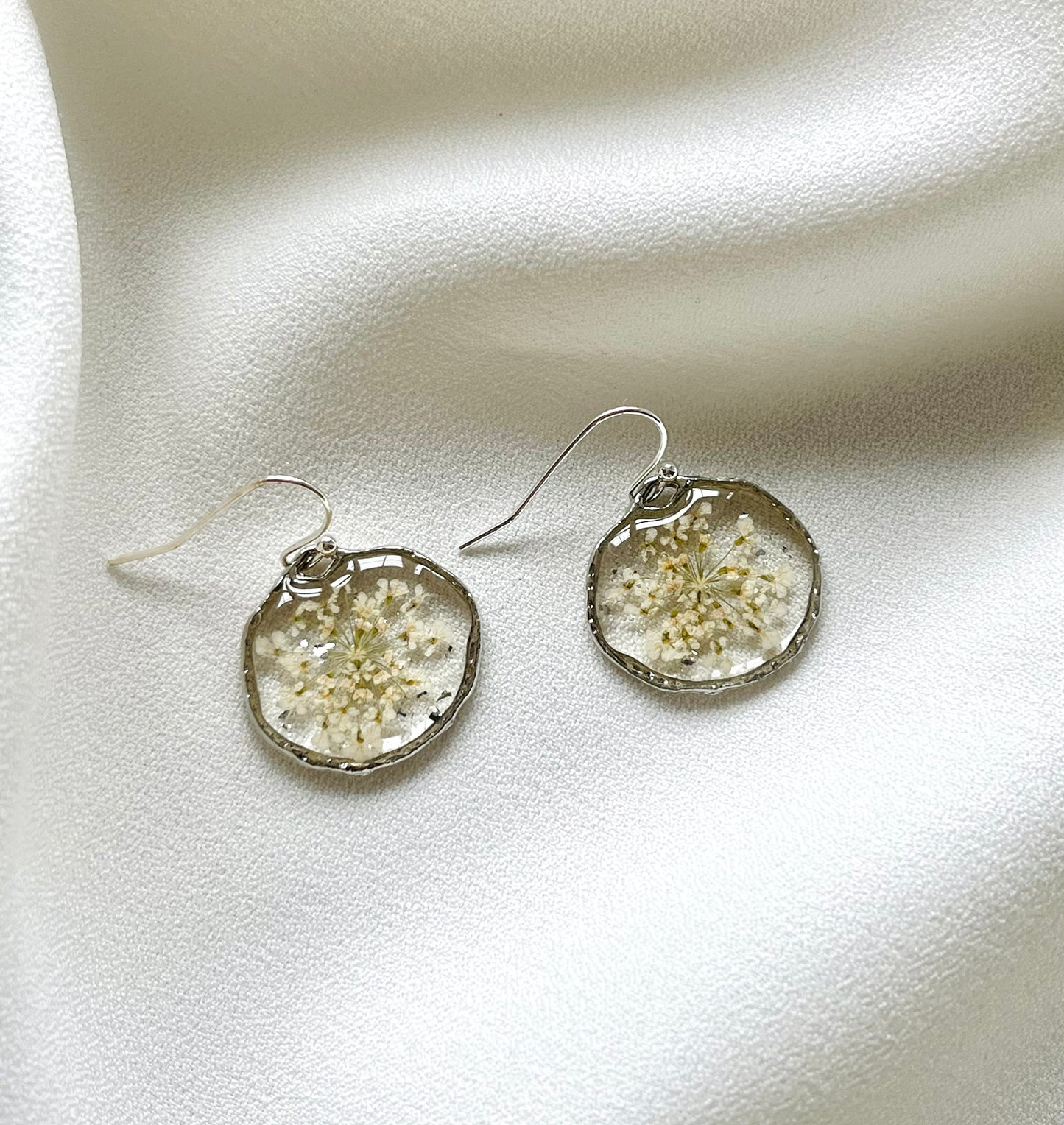 Anne’s Lace | Pressed Flower Earrings