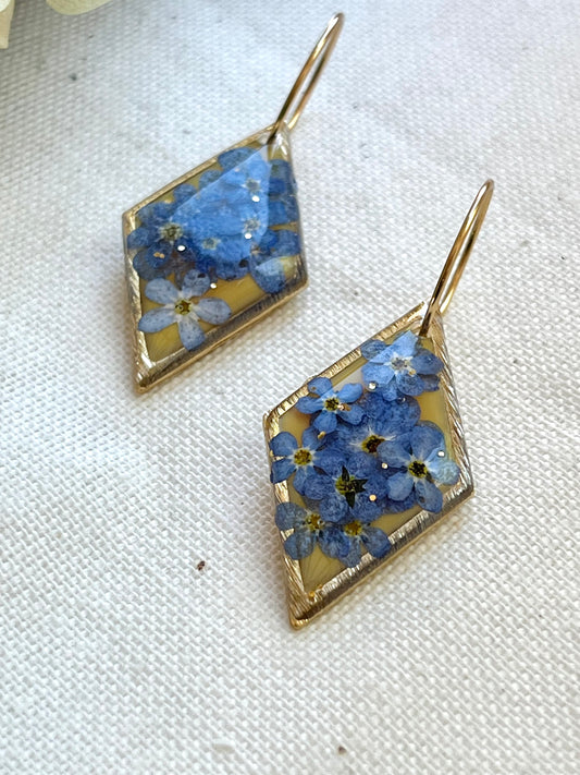 Pressed Flowers | Earrings | Forget-me-not