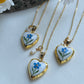 Pressed Flowers | Forget me Not | Locket Necklace