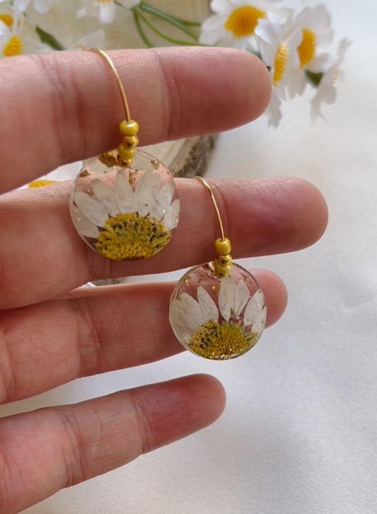 Pressed Flowers | Sunshine Daisy Earrings