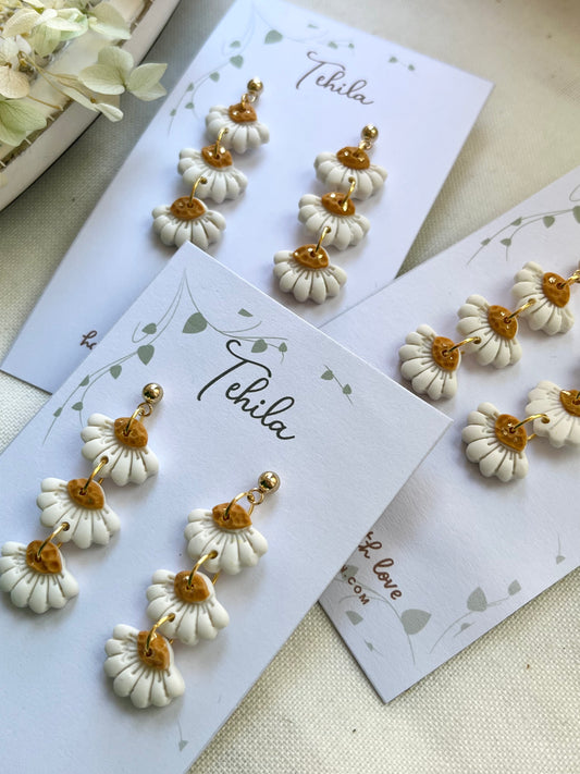 Polymer Clay | Daisy Dangle Earrings