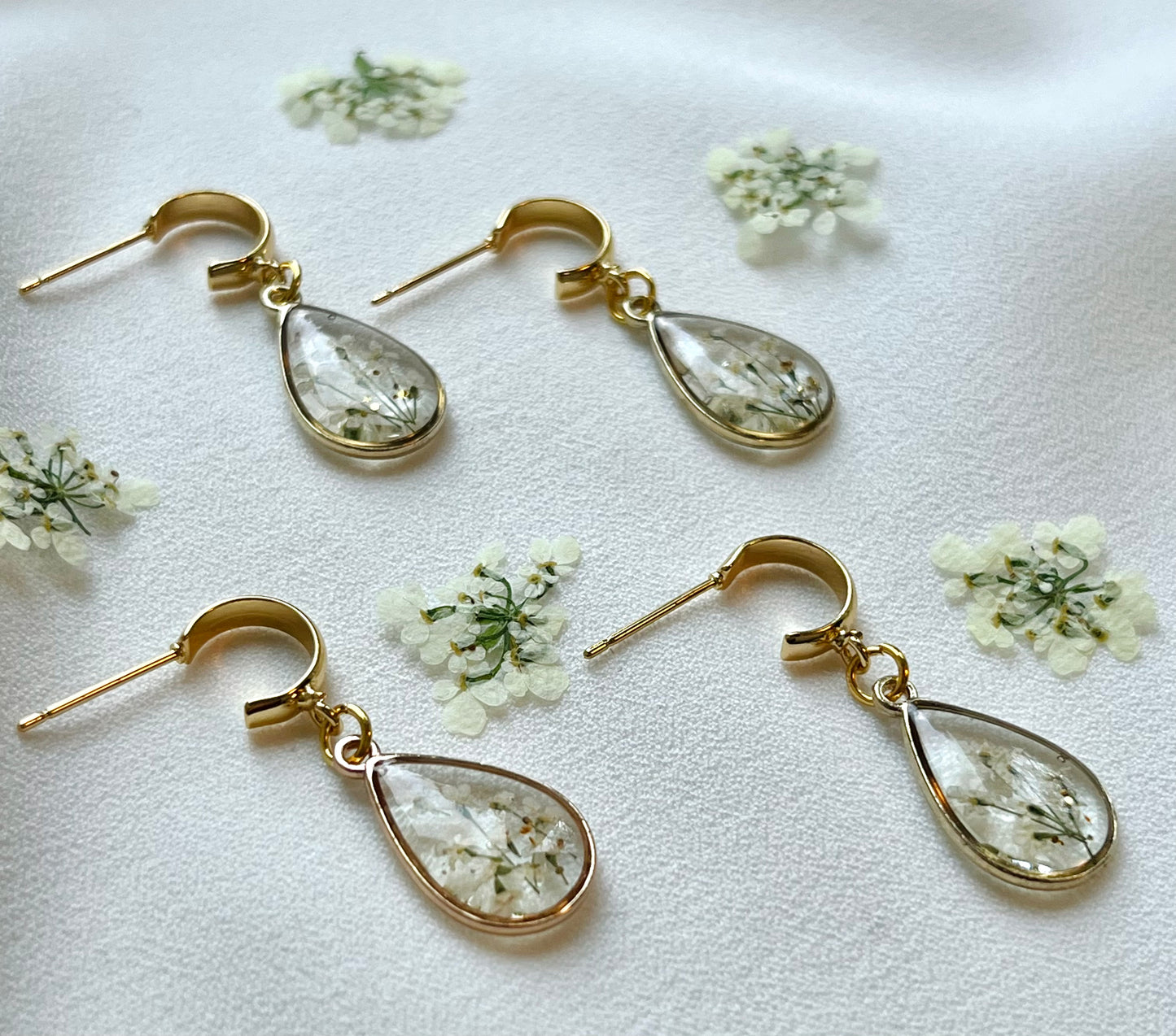 Pressed Flowers | Queen Anne’s Lace | Earrings