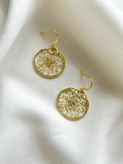 Anne’s Lace | Pressed Flower Earrings