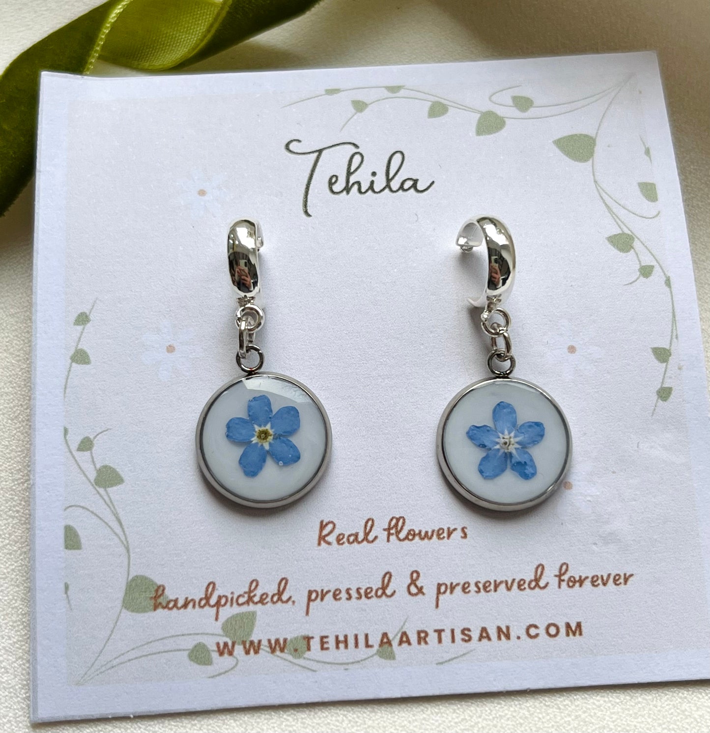 Pressed Flower Earrings