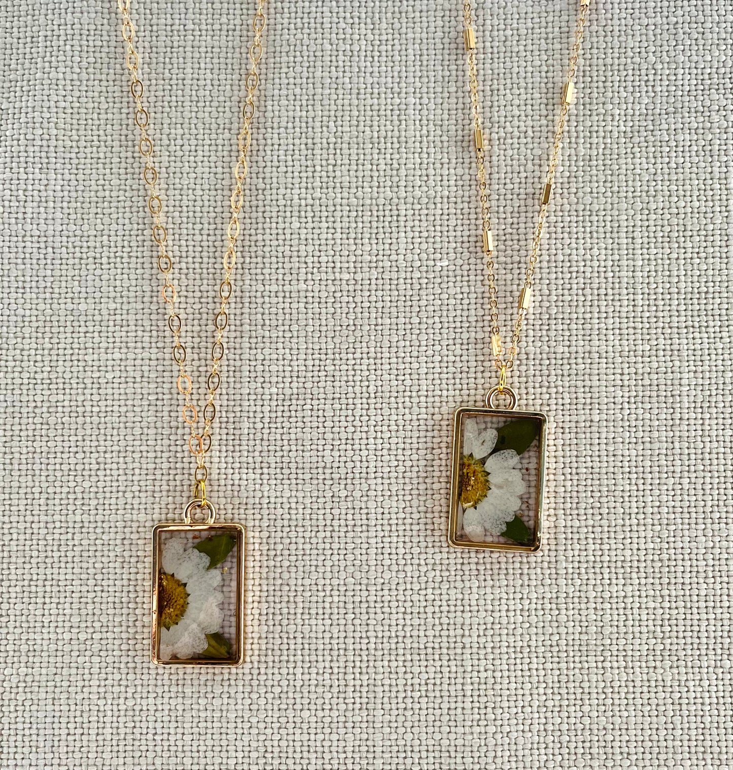 Daisy Necklace | Real Pressed Flowers