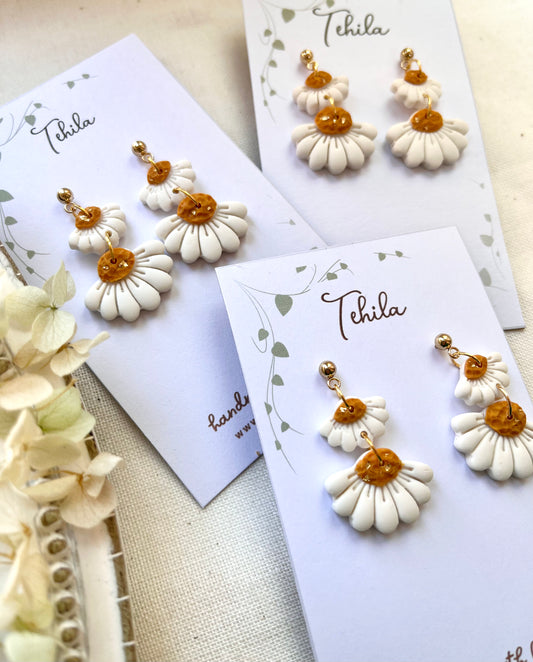 Polymer Clay | Daisy Dangle Earrings