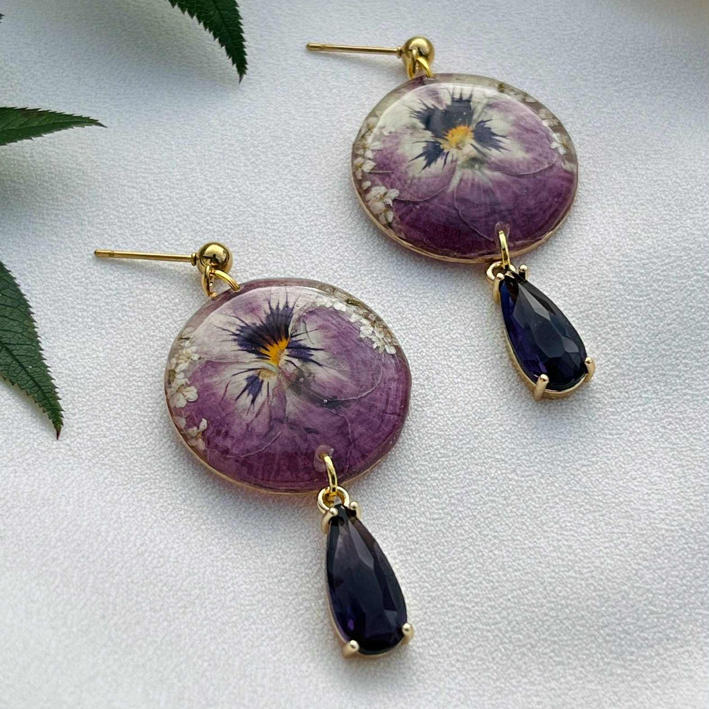 Pressed Flower Earrings