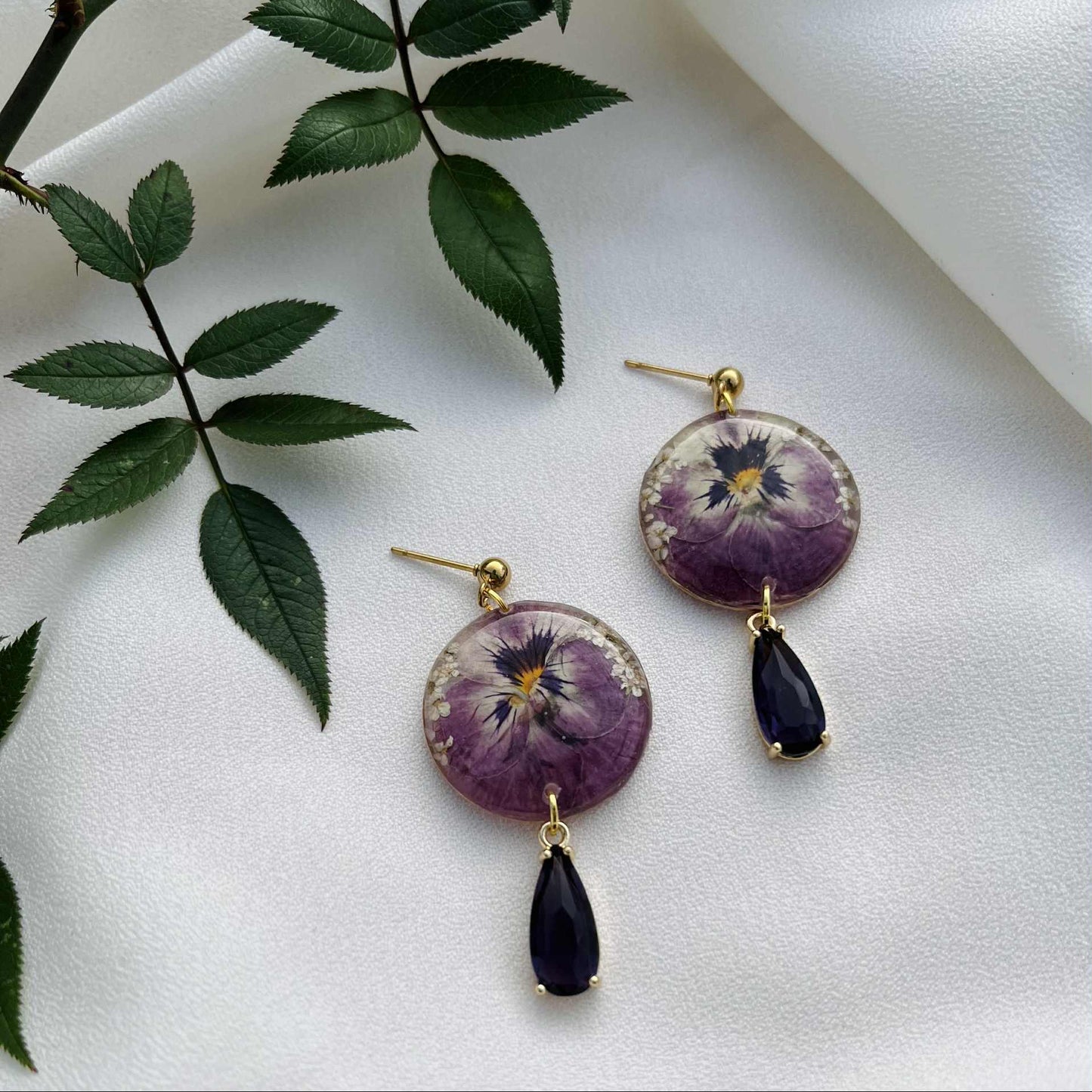 Pressed Flower Earrings